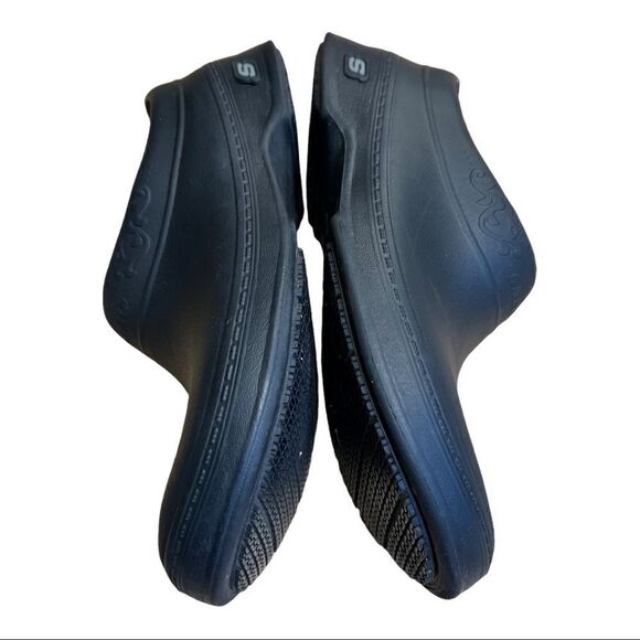 Skechers Oswald-Clara Work Clogs Shoes Black Scrub Ups Non Slip Women's Sz 8 - Picture 5 of 8